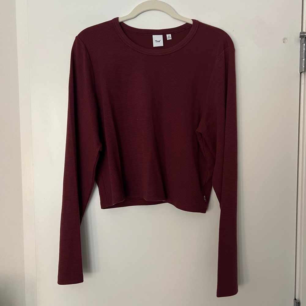 TNA Waffle Knit Cropped Tee